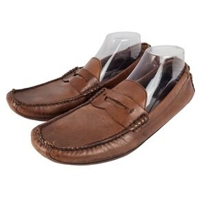 TRASK Leather Driving Moccasins Penny Loafers Size‎ 12M Brown Casual Comfort